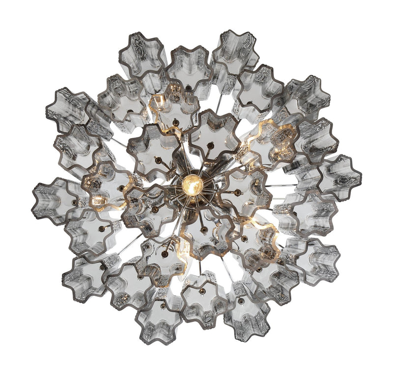 Crystorama ADD-306-CH-SM Six Light Chandelier, Polished Chrome