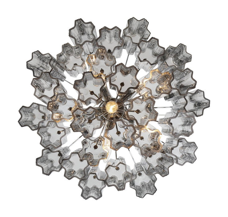 Crystorama ADD-306-CH-SM Six Light Chandelier, Polished Chrome