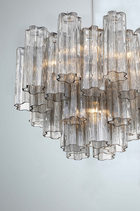 Crystorama ADD-306-CH-SM Six Light Chandelier, Polished Chrome