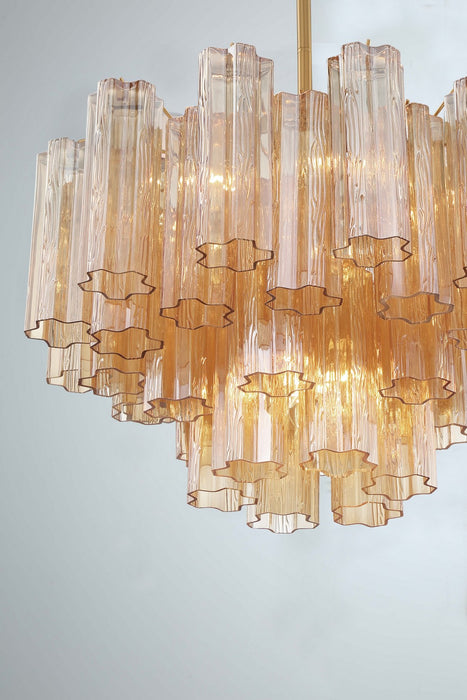 Crystorama ADD-308-AG-AM Nine Light Chandelier, Aged Brass