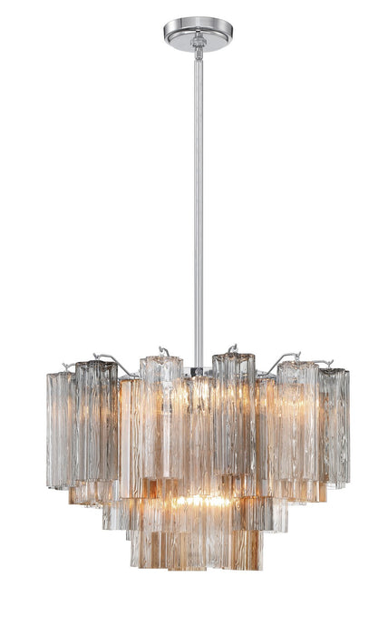 Crystorama ADD-308-CH-AU Nine Light Chandelier, Polished Chrome