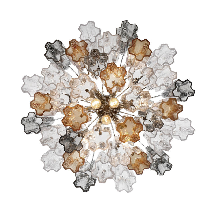 Crystorama ADD-308-CH-AU Nine Light Chandelier, Polished Chrome