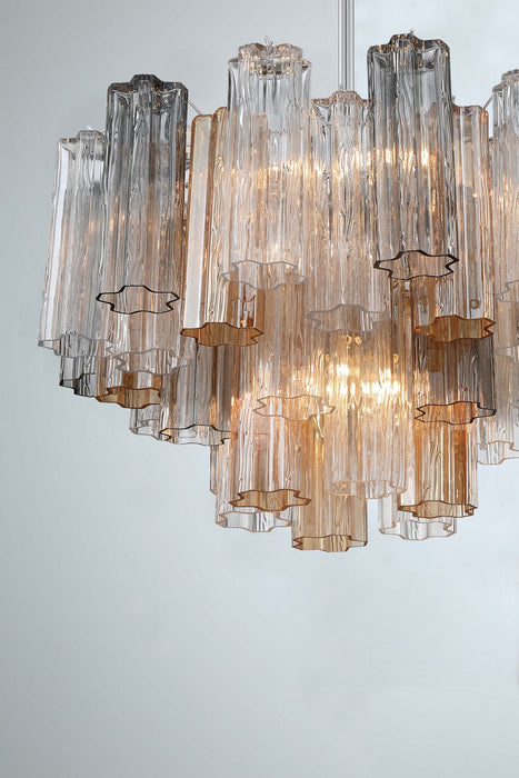 Crystorama ADD-308-CH-AU Nine Light Chandelier, Polished Chrome