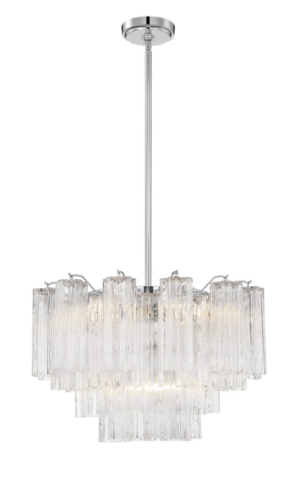 Crystorama ADD-308-CH-CL Nine Light Chandelier, Polished Chrome