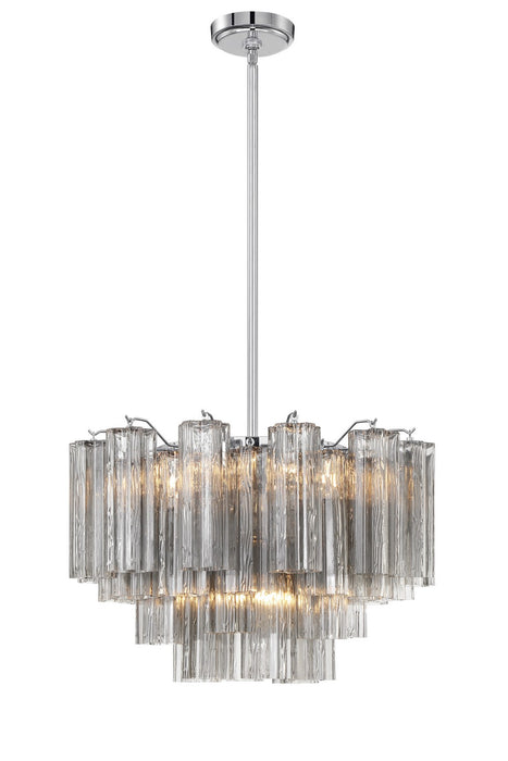 Crystorama ADD-308-CH-SM Nine Light Chandelier, Polished Chrome