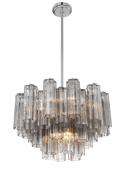 Crystorama ADD-308-CH-SM Nine Light Chandelier, Polished Chrome