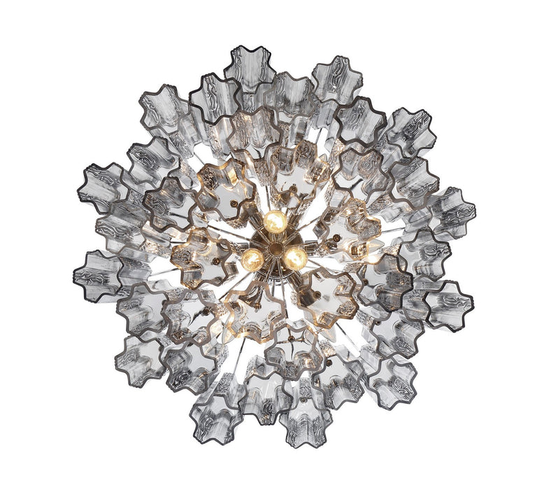 Crystorama ADD-308-CH-SM Nine Light Chandelier, Polished Chrome