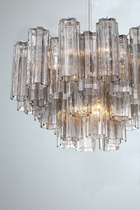 Crystorama ADD-308-CH-SM Nine Light Chandelier, Polished Chrome