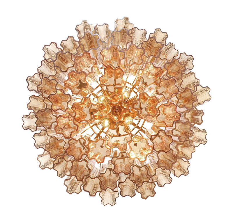 Crystorama ADD-312-AG-AM 12 Light Chandelier, Aged Brass