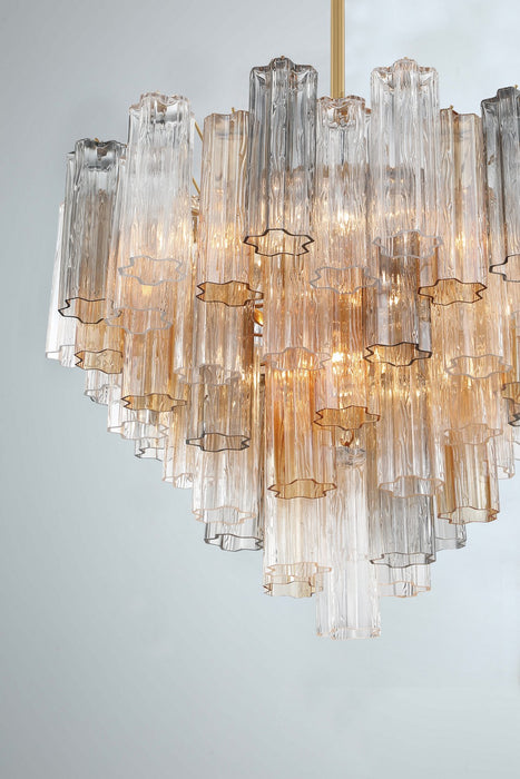 Crystorama ADD-312-AG-AU 12 Light Chandelier, Aged Brass