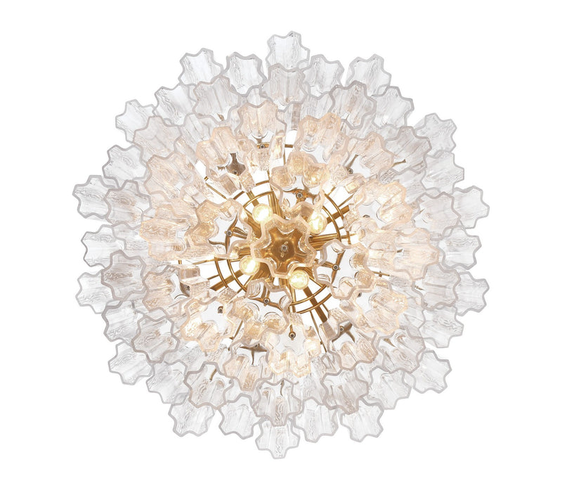 Crystorama ADD-312-AG-CL 12 Light Chandelier, Aged Brass
