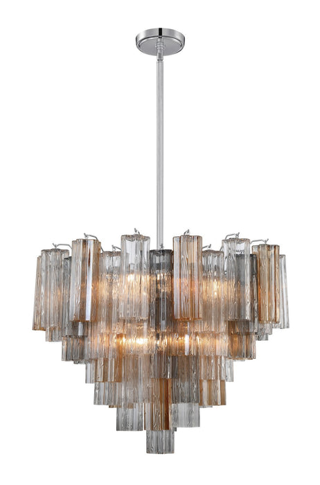 Crystorama ADD-312-CH-AU 12 Light Chandelier, Polished Chrome