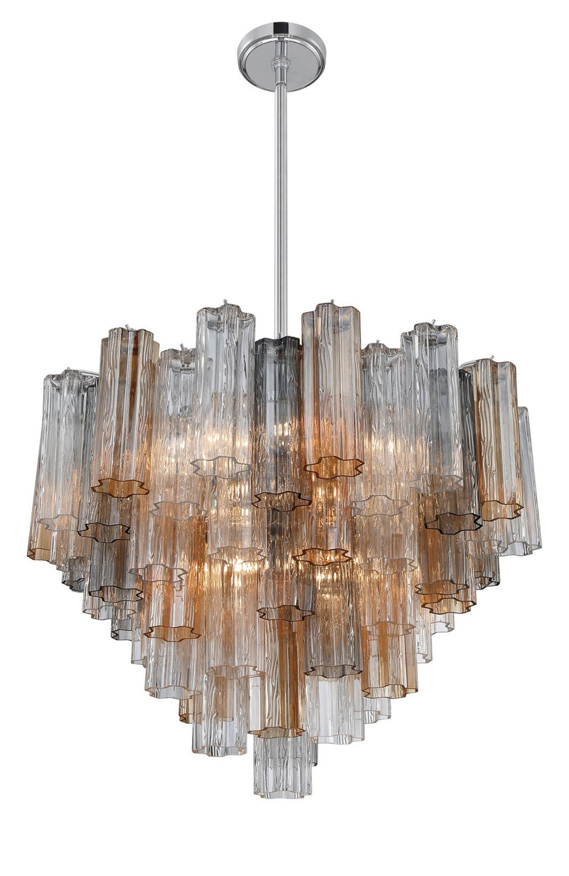 Crystorama ADD-312-CH-AU 12 Light Chandelier, Polished Chrome