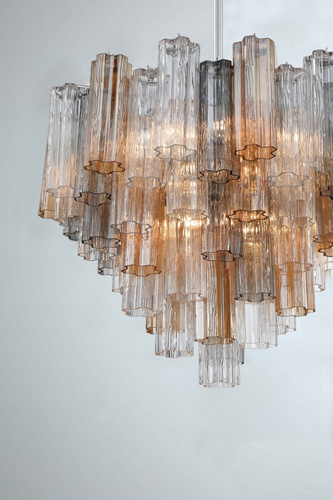 Crystorama ADD-312-CH-AU 12 Light Chandelier, Polished Chrome