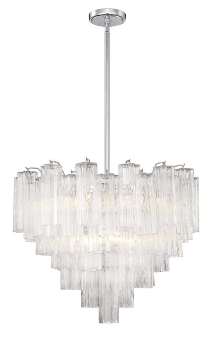 Crystorama ADD-312-CH-CL 12 Light Chandelier, Polished Chrome