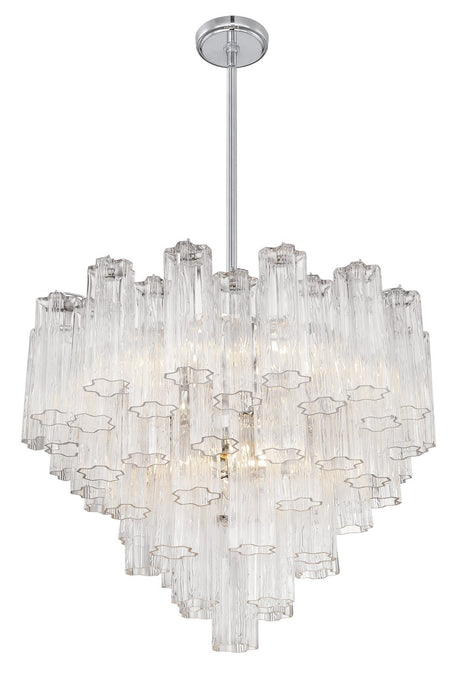 Crystorama ADD-312-CH-CL 12 Light Chandelier, Polished Chrome