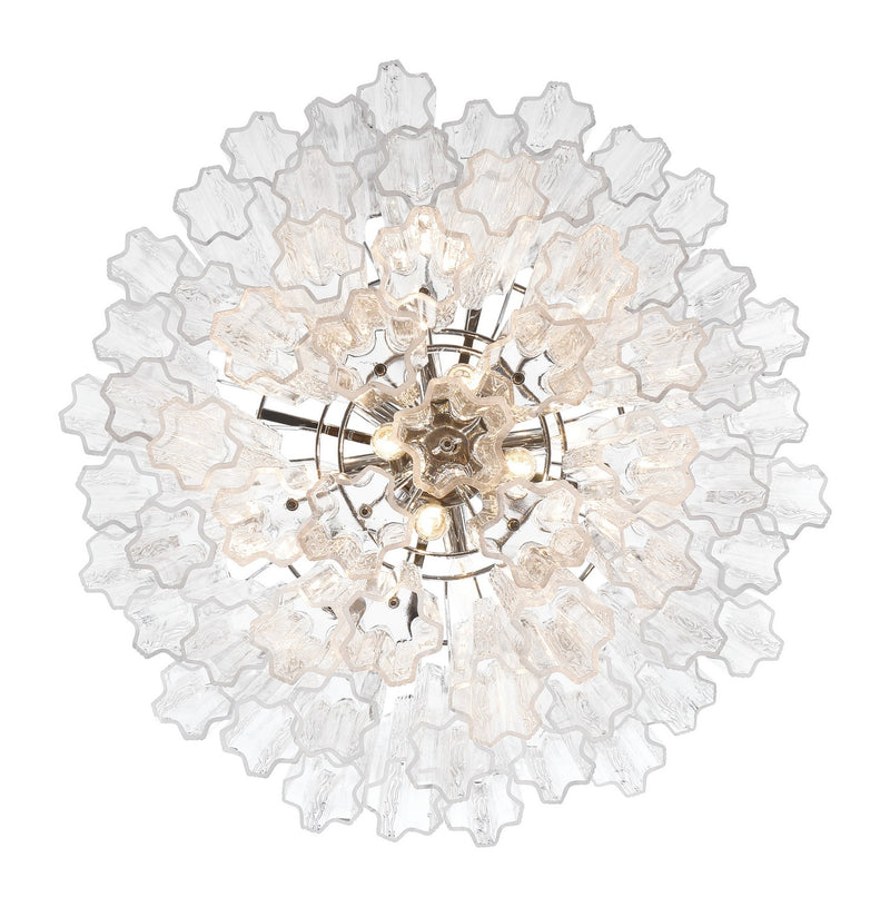Crystorama ADD-312-CH-CL 12 Light Chandelier, Polished Chrome
