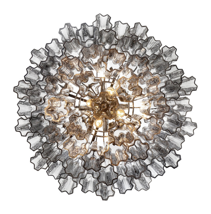 Crystorama ADD-312-CH-SM 12 Light Chandelier, Polished Chrome