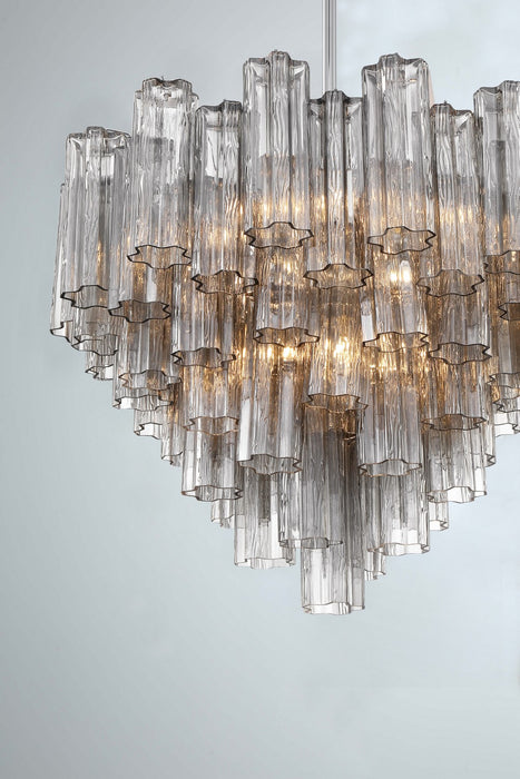 Crystorama ADD-312-CH-SM 12 Light Chandelier, Polished Chrome