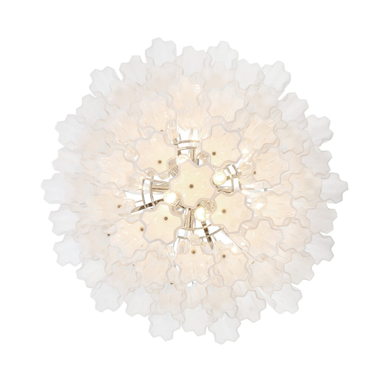 Crystorama ADD-312-CH-WH 12 Light Chandelier, Polished Chrome