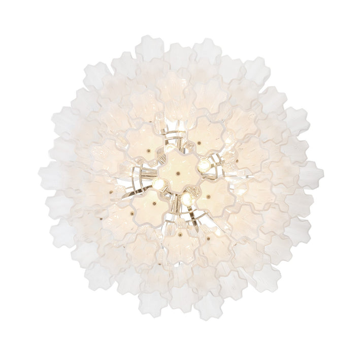 Crystorama ADD-312-CH-WH 12 Light Chandelier, Polished Chrome