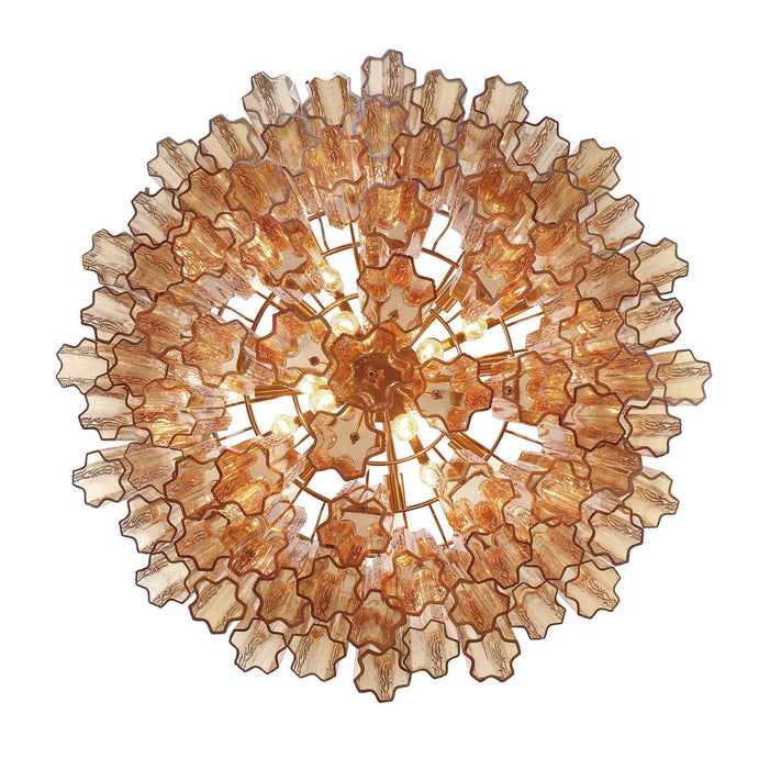 Crystorama ADD-316-AG-AM 16 Light Chandelier, Aged Brass