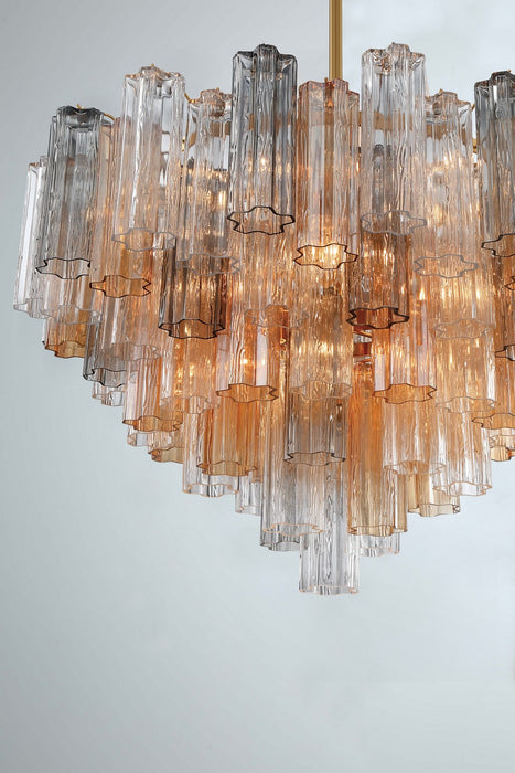 Crystorama ADD-316-AG-AU 16 Light Chandelier, Aged Brass