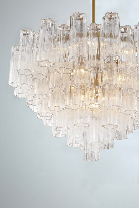 Crystorama ADD-316-AG-CL 16 Light Chandelier, Aged Brass