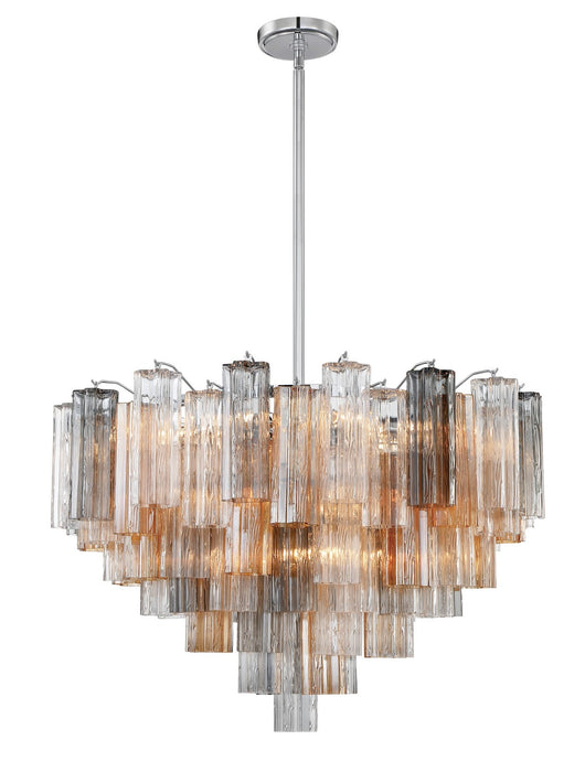 Crystorama ADD-316-CH-AU 16 Light Chandelier, Polished Chrome