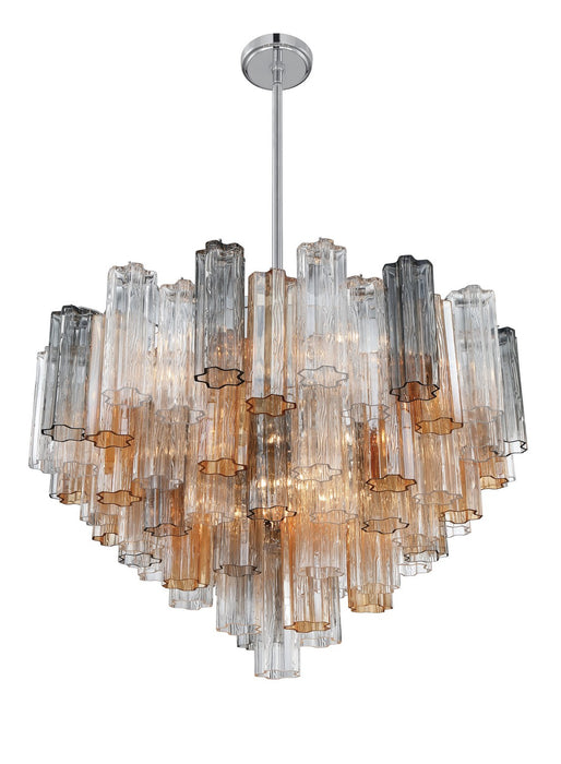 Crystorama ADD-316-CH-AU 16 Light Chandelier, Polished Chrome