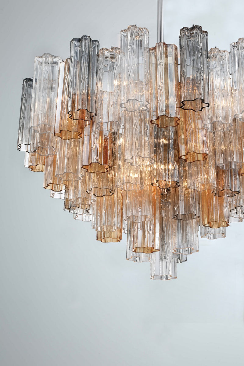 Crystorama ADD-316-CH-AU 16 Light Chandelier, Polished Chrome