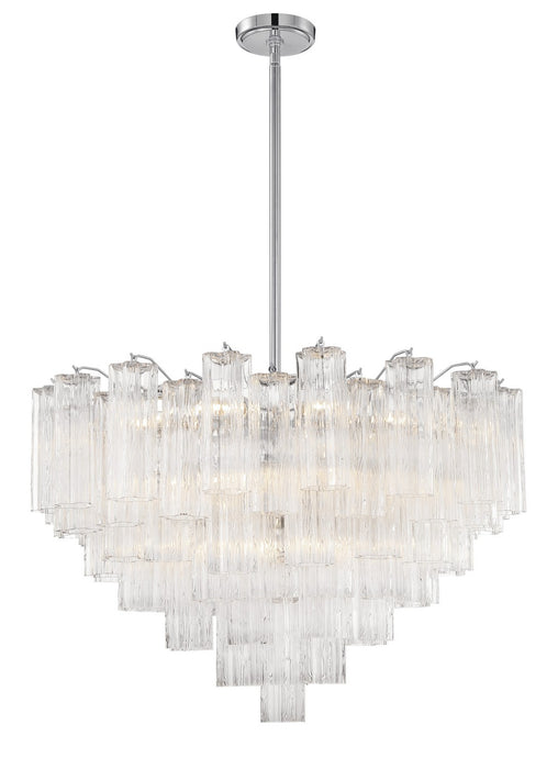 Crystorama ADD-316-CH-CL 16 Light Chandelier, Polished Chrome