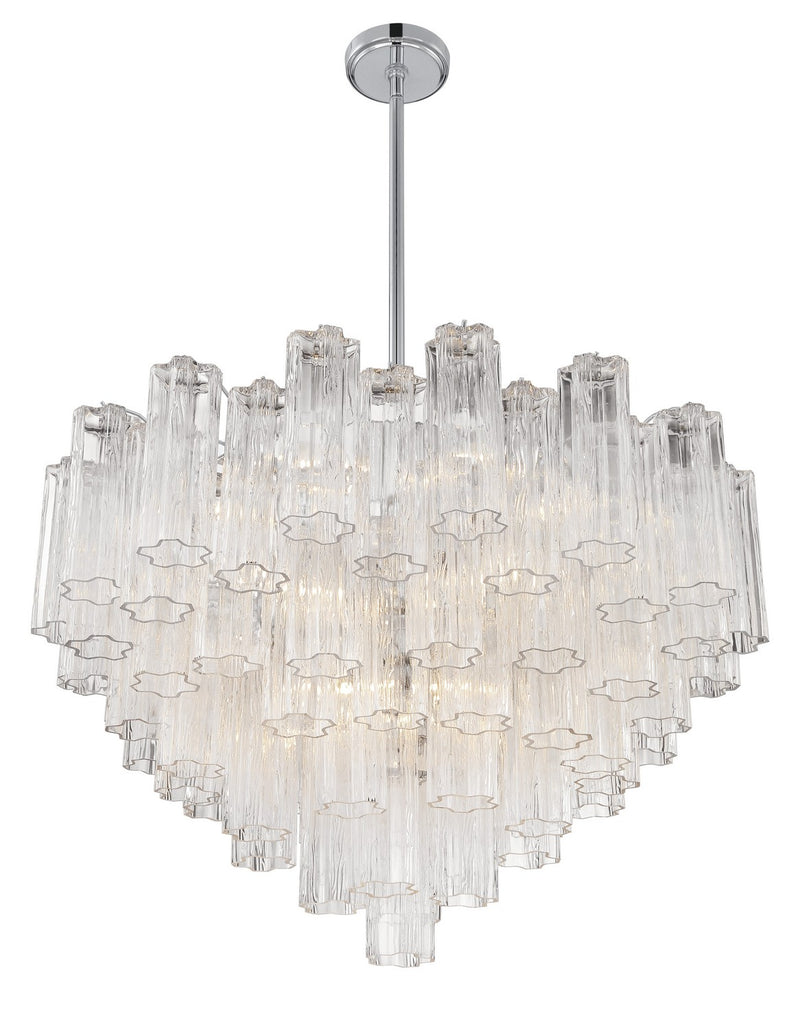 Crystorama ADD-316-CH-CL 16 Light Chandelier, Polished Chrome