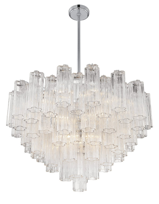 Crystorama ADD-316-CH-CL 16 Light Chandelier, Polished Chrome