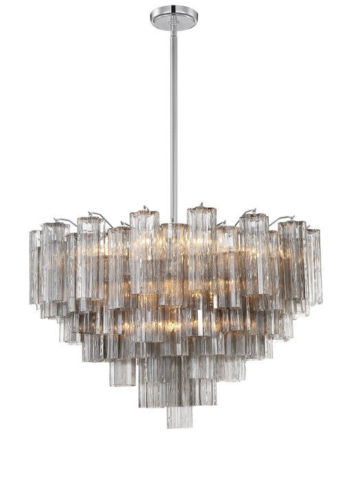 Crystorama ADD-316-CH-SM 16 Light Chandelier, Polished Chrome