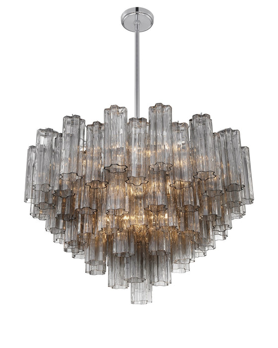 Crystorama ADD-316-CH-SM 16 Light Chandelier, Polished Chrome