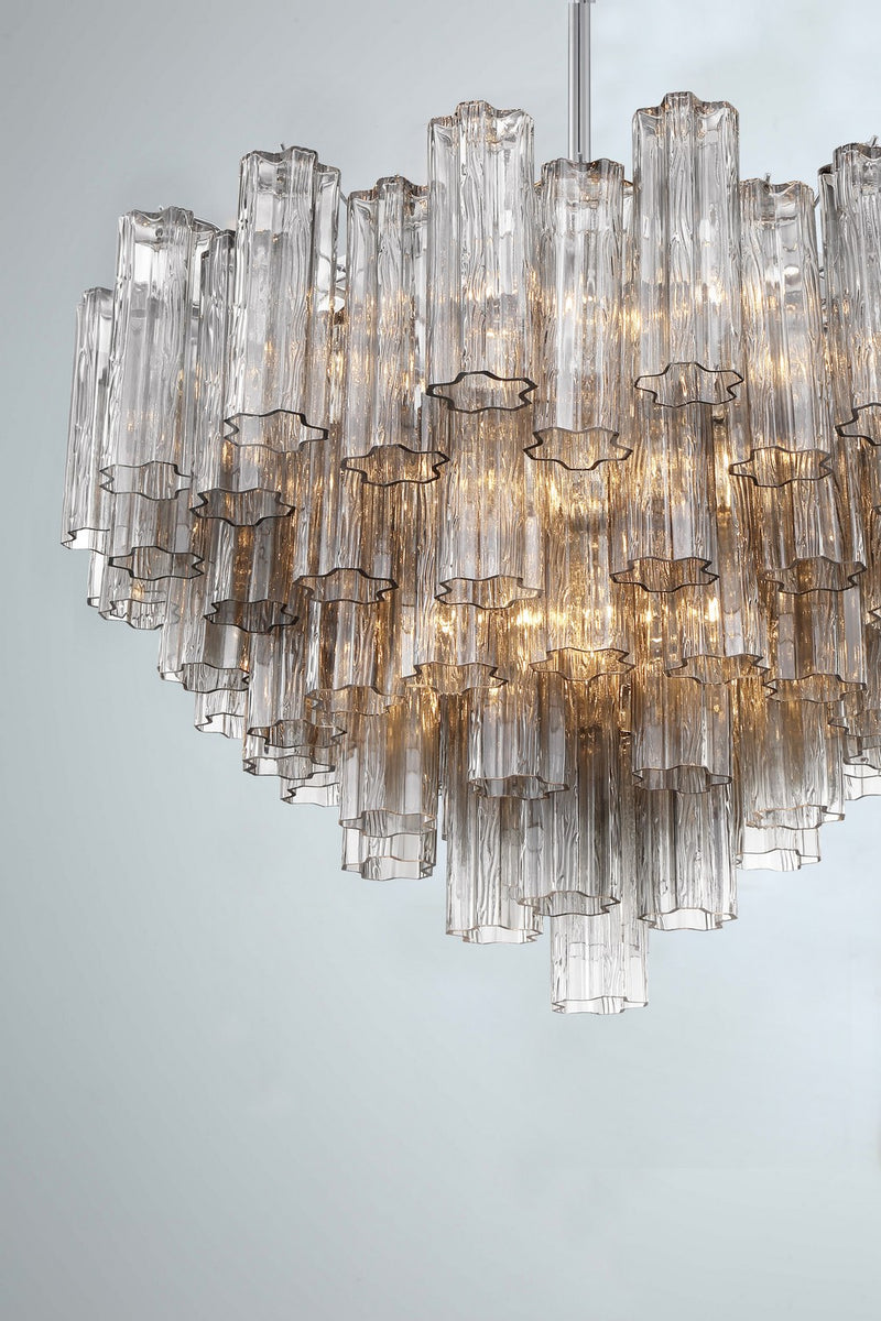 Crystorama ADD-316-CH-SM 16 Light Chandelier, Polished Chrome