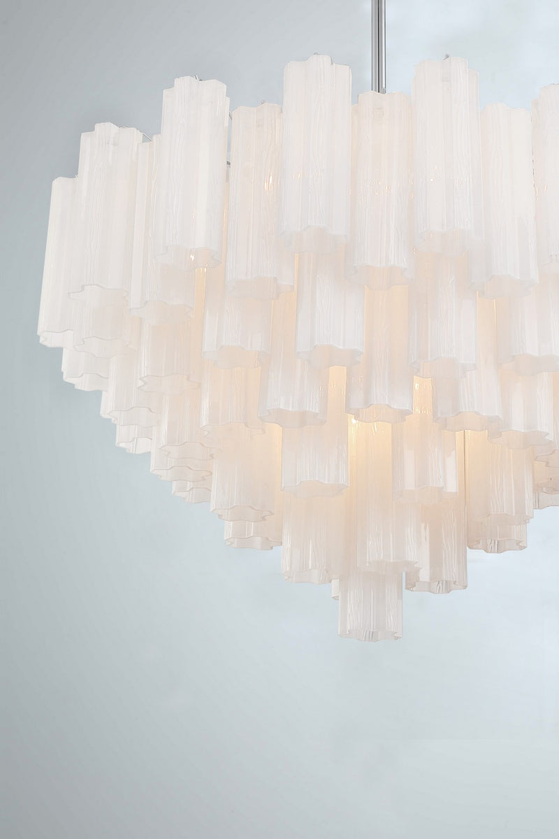 Crystorama ADD-316-CH-WH 16 Light Chandelier, Polished Chrome