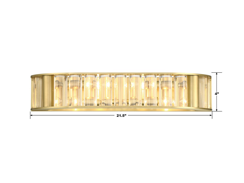 Crystorama FAR-6005-AG Four Light Bath, Aged Brass