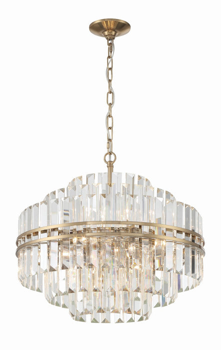 Crystorama HAY-1405-AG 12 Light Chandelier, Aged Brass