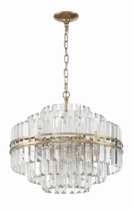 Crystorama HAY-1405-AG 12 Light Chandelier, Aged Brass