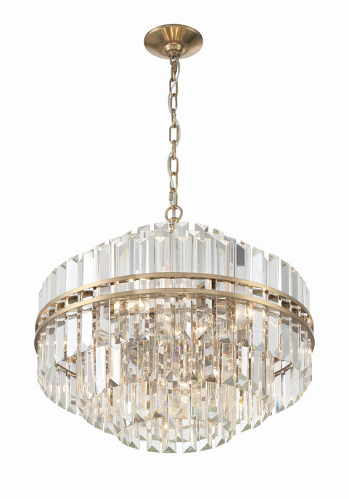 Crystorama HAY-1405-AG 12 Light Chandelier, Aged Brass