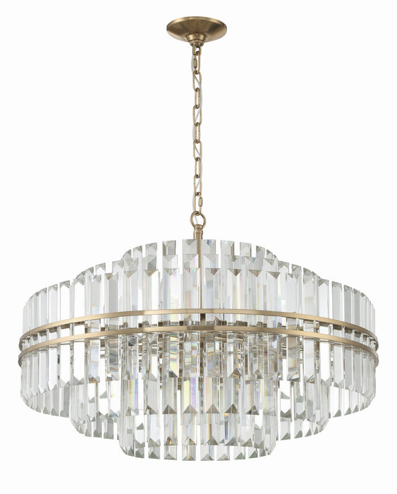 Crystorama HAY-1407-AG 16 Light Chandelier, Aged Brass