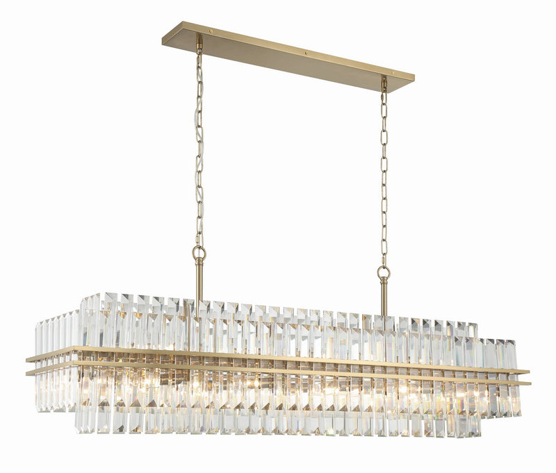 Crystorama HAY-1417-AG 16 Light Chandelier, Aged Brass