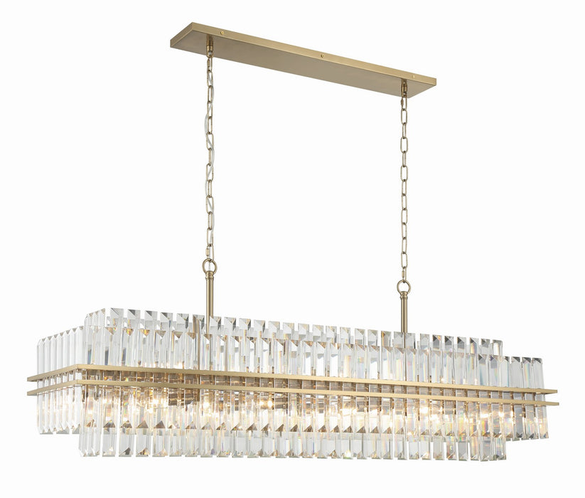 Crystorama HAY-1417-AG 16 Light Chandelier, Aged Brass