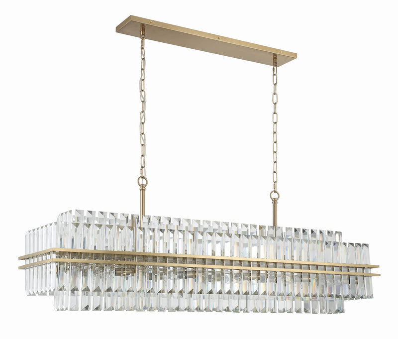 Crystorama HAY-1417-AG 16 Light Chandelier, Aged Brass