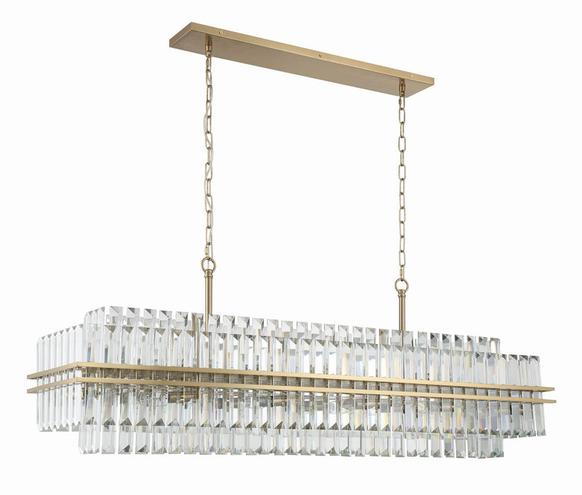 Crystorama HAY-1417-AG 16 Light Chandelier, Aged Brass