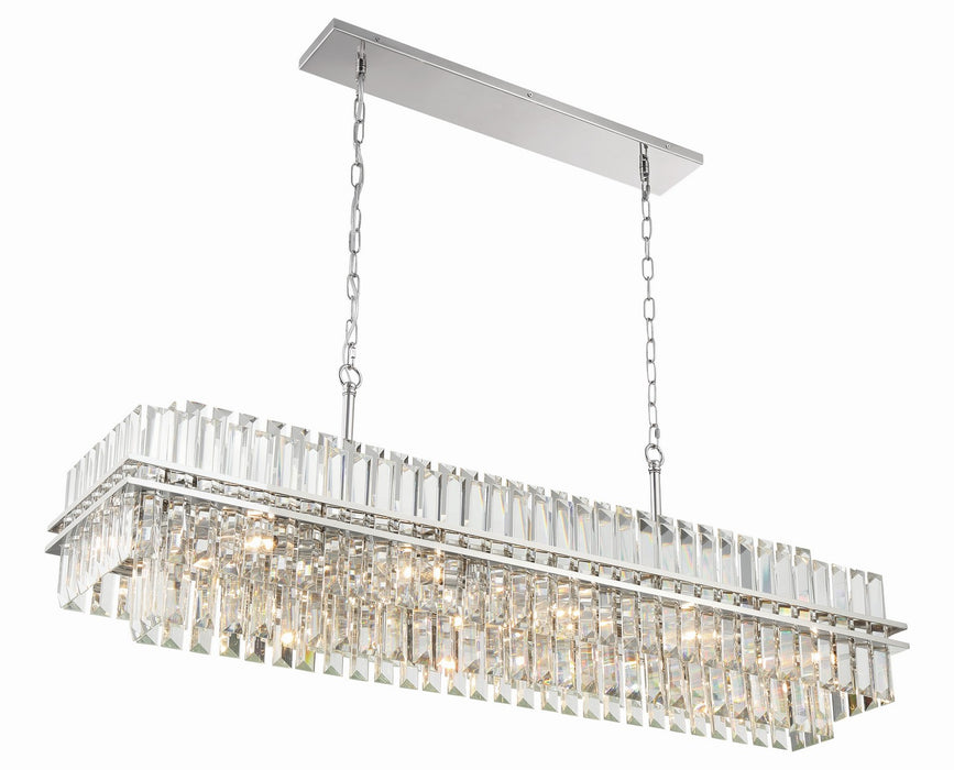 Crystorama HAY-1417-PN 16 Light Chandelier, Polished Nickel