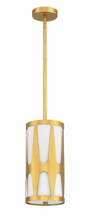 Crystorama ROY-801-GA One Light Pendant, Antique Gold