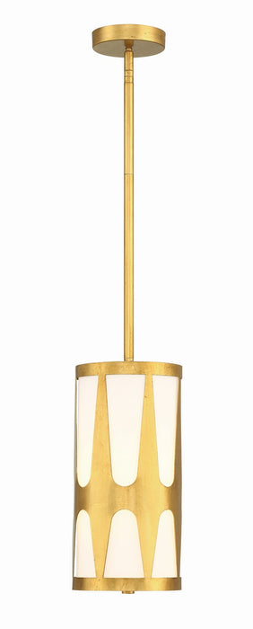 Crystorama ROY-801-GA One Light Pendant, Antique Gold